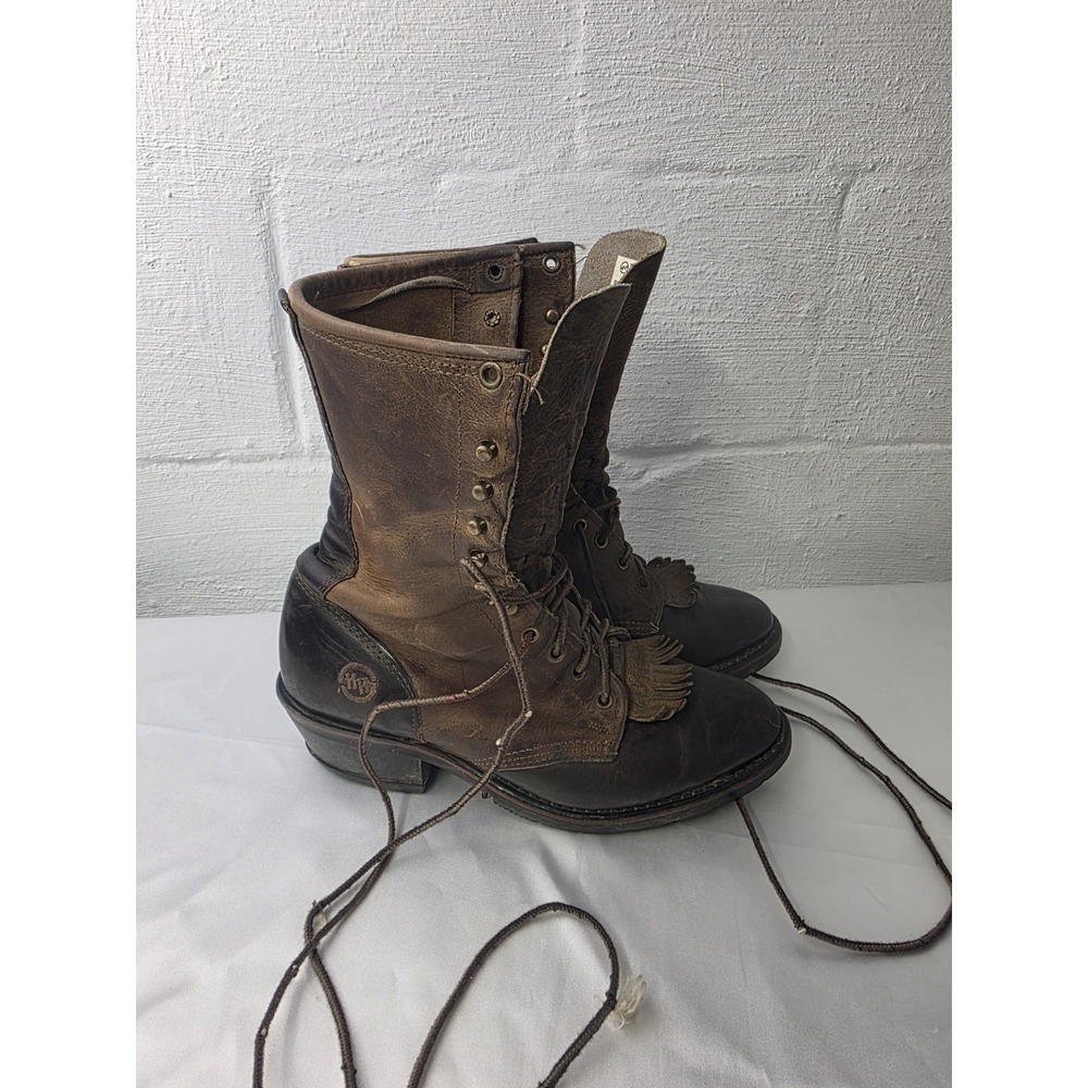Double-H Boots AG7 Packer Two Tone Western Work Boot Aeroglade Mens 7.5 EE Oil R